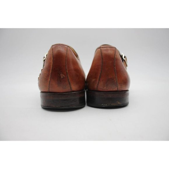Magnanni Double Monk Strap Men's Size 9 M Brown Dress Shoes 12754 - Picture 5 of 12